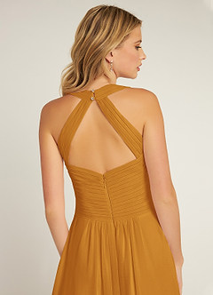 Azazie Claudia Bridesmaid Dresses Butterscotch A-Line Sweetheart Neckline Chiffon Dress image6
