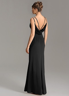 Azazie Egypt Bridesmaid Dresses Black Mermaid Sweetheart Neckline Stretch Satin Dress image5