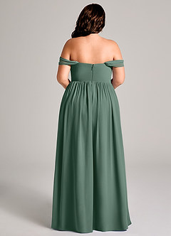 Azazie Calianna Bridesmaid Dresses Sea Moss A-Line Off the Shoulder Chiffon Convertible Dress image15