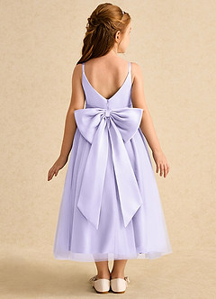 Azazie Patootie vestidos de niña de las flores Vestido de Lila de Tul de Corte En A con Tirante Espagueti image5