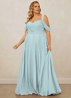 Christian Siriano Bridal for Azazie 1013 Bridesmaid Dresses Mist A-Line Off the Shoulder Chiffon Dress image13