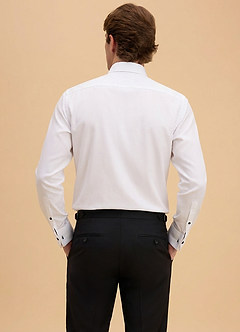 front Samuel White 100% Cotton Marcella Bib Tuxedo Shirt