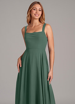Azazie Shaude Bridesmaid Dresses Sea Moss A-Line Pleated Chiffon Dress image5