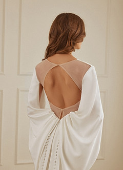 Christian Siriano Bridal for Azazie 2001 Wedding Dresses Diamond White Nude Mermaid Crepe Back Satin Dress image4
