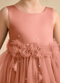 Azazie Lux Flower Girl Dresses MAI TAI A-Line Beaded Tulle Dress image7