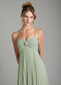 Azazie Tempest Abiti da Damigella Abito Convertibile Impero in Chiffon Corsetto Verde Salvia image2