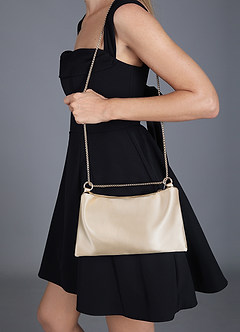 front Metallic Chain Underarm Bag