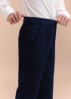 front James Azul Pantalones de vestir