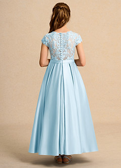 Azazie Bunny Junior Formal vestidos de niña de las flores Vestido de Azul Cielo de Encaje de Princesa image2