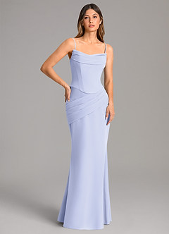 Azazie Sorrel Bridesmaid Dresses Lavender Mermaid Corset Chiffon Dress image2