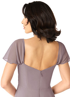 Azazie Tancie Bridesmaid Dresses Dusk A-Line Off the Shoulder Chiffon Convertible Dress image5