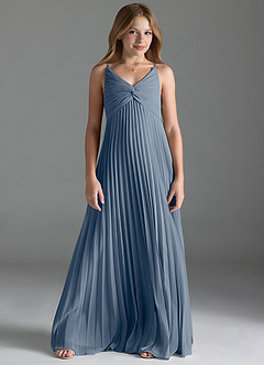 Azazie Raychelle Junior Twilight A-Line Pleated Chiffon Dress image1