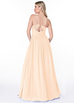 Azazie Cora Bridesmaid Dresses Pearl Pink A-Line Pleated Chiffon Dress image10
