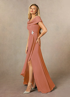 Azazie Mary Mother of the Bride Dresses MAI TAI A-Line Side Slit Chiffon Dress image2