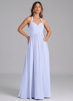 Azazie Darlyn Bridesmaid Dresses Lavender A-Line Pleated Chiffon Dress image4