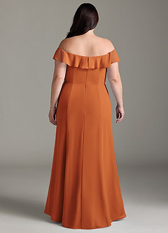 Azazie Sophie Bridesmaid Dresses Cinnamon A-Line Off the Shoulder Chiffon Convertible Dress image7
