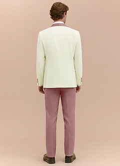 front Adrian Dusty Rose Shawl Lapel Structured Stretch Tuxedo Suit