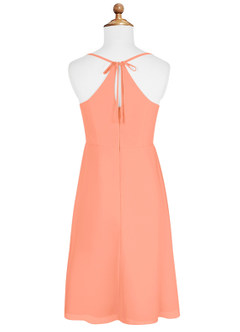 Azazie Doll Junior Sunset A-Line Bow Chiffon Dress image6