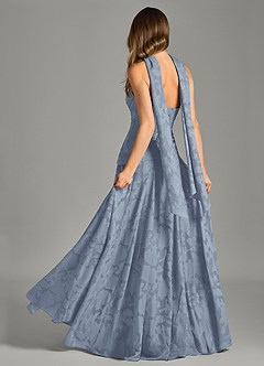 Azazie Gabriela 신부 들러리 드레스 A라인 스트랩리스 플로럴 번아웃 바닥 길이 드레스 image2