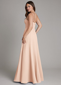 Azazie Nyla Bridesmaid Dresses English Rose A-Line Square Neckline Chiffon Dress image7