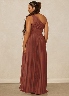 Christian Siriano Bridal for Azazie 1008 Bridesmaid Dresses Auburn A-Line One Shoulder Stretch Satin Dress image10