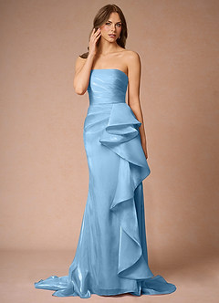 Cressidia Mint Blue Strapless Gown image4