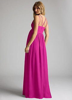 Azazie Emree Abiti da damigella d'onore premaman Abito A-Line Chiffon Floor-Length image5