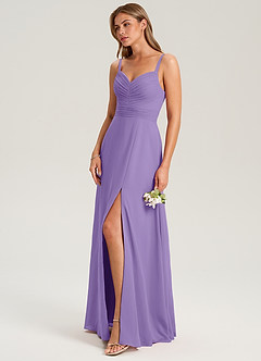 Azazie Terese Bridesmaid Dresses Tahiti A-Line Pleated Chiffon Dress image7