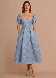 Lanthe Powder Blue Midi Dress image5