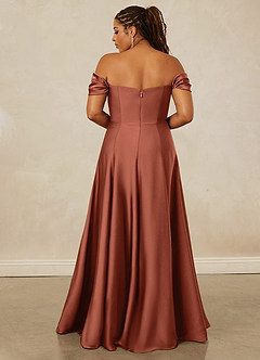Christian Siriano Bridal for Azazie 1002 Bridesmaid Dresses Clay A-Line Off the Shoulder Stretch Satin Convertible Dress image17