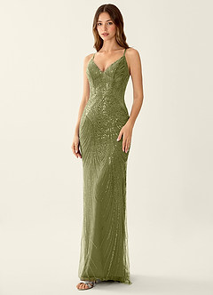 Magnolia Olive Mermaid Sequined embroidery Prom Dress image4