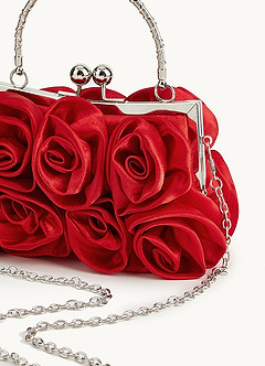 front Bolso de mano con rosetas 3D