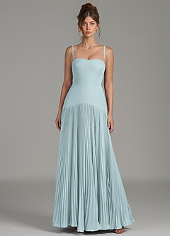 Azazie Yuliana Bridesmaid Dresses Mist A-Line Strapless Chiffon Dress image4