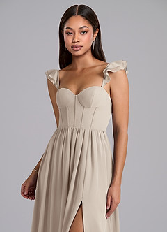 Azazie Denisse Bridesmaid Dresses Frost A-Line Ruched Chiffon Dress image6