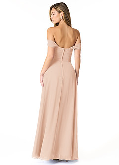 Azazie Kaitlynn Bridesmaid Dresses English Rose Empire Ruched Chiffon Convertible Dress image3