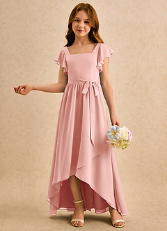 Azazie Milly Girls Formal Flower Girl Klänningar Klä A-Line i Chiffong Plisserad image4