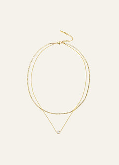 front Collier pendentif tennis à plusieurs rangs