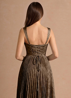 Isonelle Coffee Brown Midi Dress image7