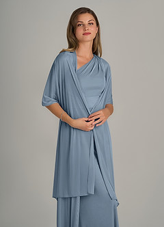 front Azazie Matching Color Mesh Shawl