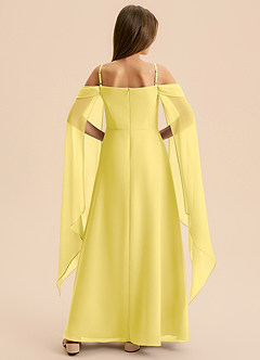 Azazie Moana Junior Canary A-Line Pleated Chiffon Dress image5