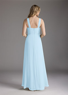 Azazie Weisz Mother of the Bride Dresses Sky Blue A-Line Square Neckline Pleated Chiffon Dress image6