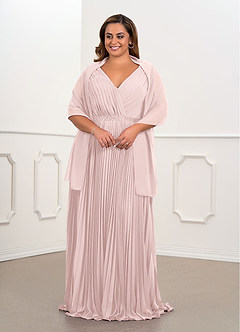 Azazie Kris Final Sale Black A-Line Sequins Chiffon Dress image1