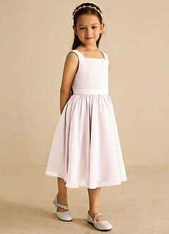 Azazie Ari Flower Girl Dresses Rose Petal A-Line Sleeveless Chiffon Dress image5