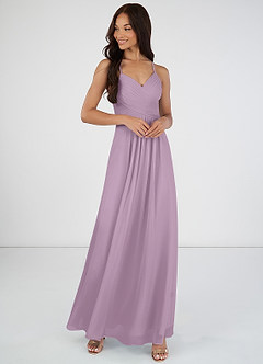 Azazie Haleigh Bridesmaid Dresses A-Line Pleated Chiffon Floor-Length Dress image4