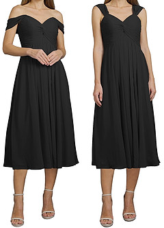 Azazie Vicenta Final Sale Vintage Mauve A-Line Off the Shoulder Chiffon Convertible Dress image6