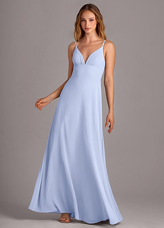 Azazie Amina Bridesmaid Dresses Ice A-Line Chiffon Dress image1
