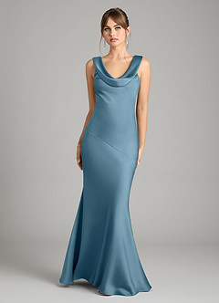 Azazie Rylina Bridesmaid Dresses Bermuda Mermaid Stretch Satin Dress image1