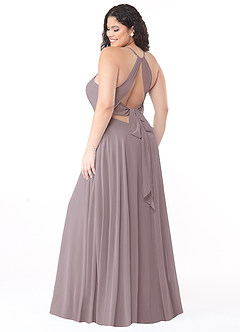 Azazie Evalleen Bridesmaid Dresses Dusk A-Line Pleated Chiffon Dress image8