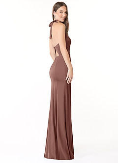 Azazie Emeria Robes de demoiselle d'honneur Robe Sirène en Satin extensible Plissée Expresso image10