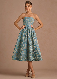 Desiree Lake Blue Midi Dress image3